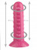 Розовая анальная втулка с шипиками - 19,5 см.