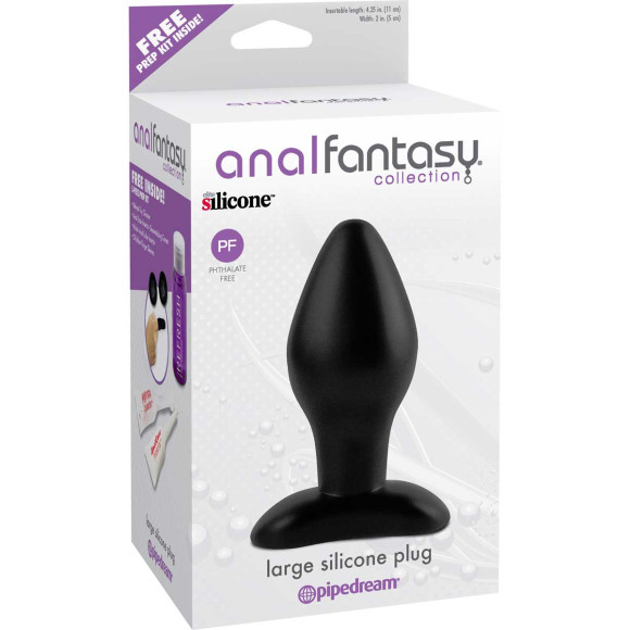 Черная анальная пробка среднего размера Large Silicone Plug - 13 см. Черная анальная пробка среднего размера Large Silicone Plug - 13 см.