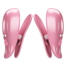 Розовые вибромассажеры для сосков с пультом ДУ Cayley Розовые вибромассажеры для сосков с пультом ДУ Cayley