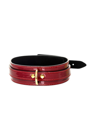Красный ошейник из лакированного материала Красный ошейник из лакированного материала