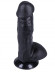 Черный фаллоимитатор-реалистик на присоске №5 - 16 см.