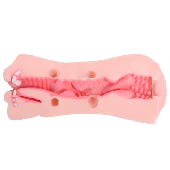 Двусторонний мастурбатор Debby - вагина и ротик Двусторонний мастурбатор Debby - вагина и ротик