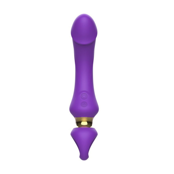 Фиолетовый изогнутый вибромассажер Moon Vibrator - 21,1 см. Фиолетовый изогнутый вибромассажер Moon Vibrator - 21,1 см.