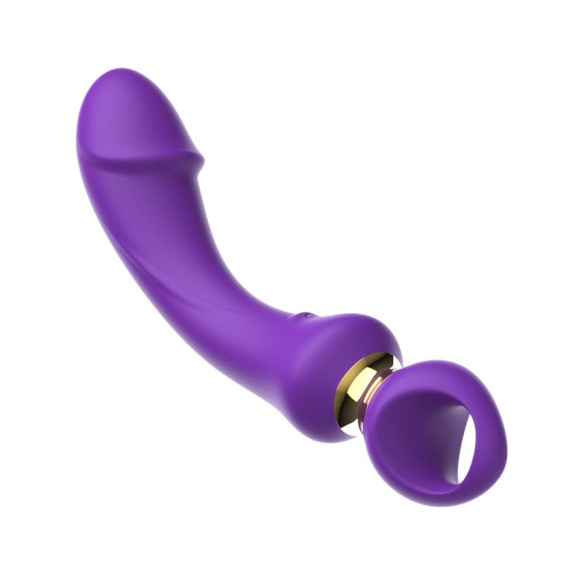 Фиолетовый изогнутый вибромассажер Moon Vibrator - 21,1 см. Фиолетовый изогнутый вибромассажер Moon Vibrator - 21,1 см.