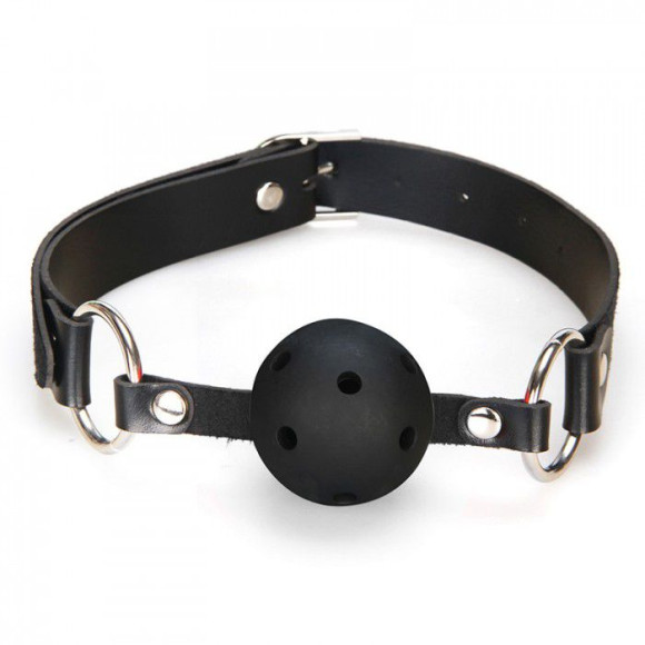 Черный кляп с отверстиями для дыхания Черный кляп с отверстиями для дыхания