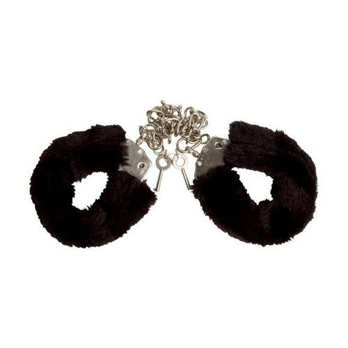 Меховые черные наручники VARIATIONS Меховые черные наручники VARIATIONS