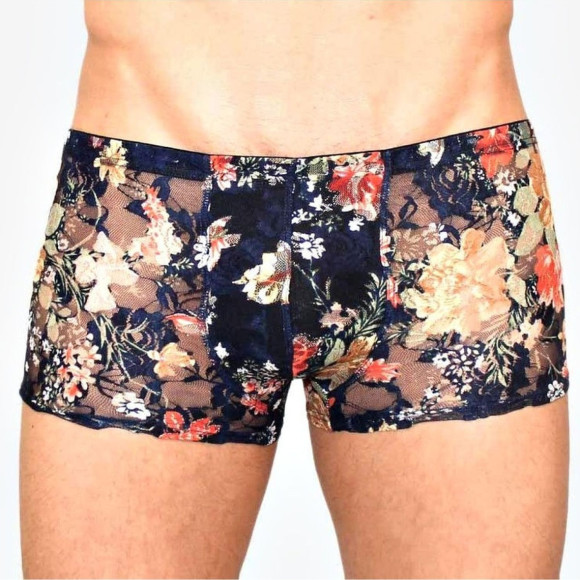 Мужские трусы-боксеры с крупным цветочным узором Мужские трусы-боксеры с крупным цветочным узором