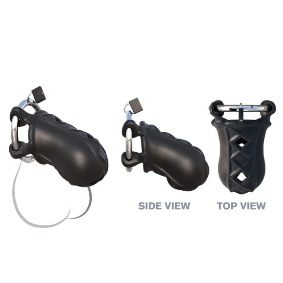 Черный замок верности Extreme Silicone Cock Blocker Черный замок верности Extreme Silicone Cock Blocker