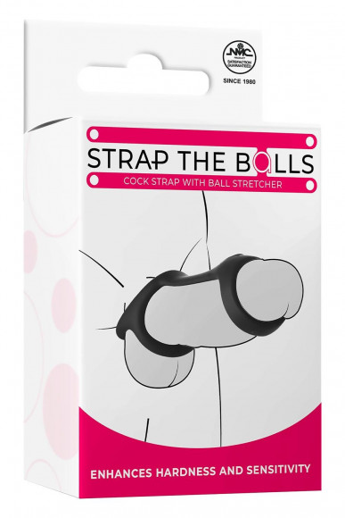 Черная эрекционная насадка Strap The Balls Черная эрекционная насадка Strap The Balls