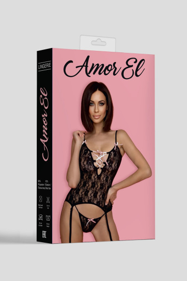 Кружевной корсаж с атласными ленточками Кружевной корсаж с атласными ленточками