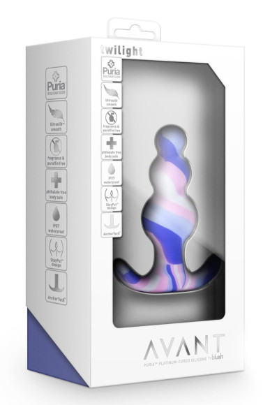 Анальная пробка с цветными разводами Twilight - 7,6 см. Анальная пробка с цветными разводами Twilight - 7,6 см.