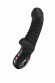 Черный вибратор Tiger с ребрышками - 22,5 см. Черный вибратор Tiger с ребрышками - 22,5 см.