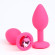 Розовая анальная пробка с кристаллом - 7,2 см. Розовая анальная пробка с кристаллом - 7,2 см.