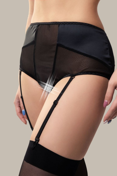 Эротические трусики-пояс для чулок Elegance с высокой посадкой Эротические трусики-пояс для чулок Elegance с высокой посадкой
