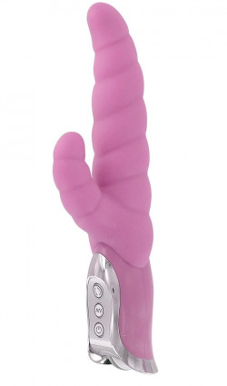 Розовый вибратор Regal с клиторальным отростком - 26,5 см. Розовый вибратор Regal с клиторальным отростком - 26,5 см.