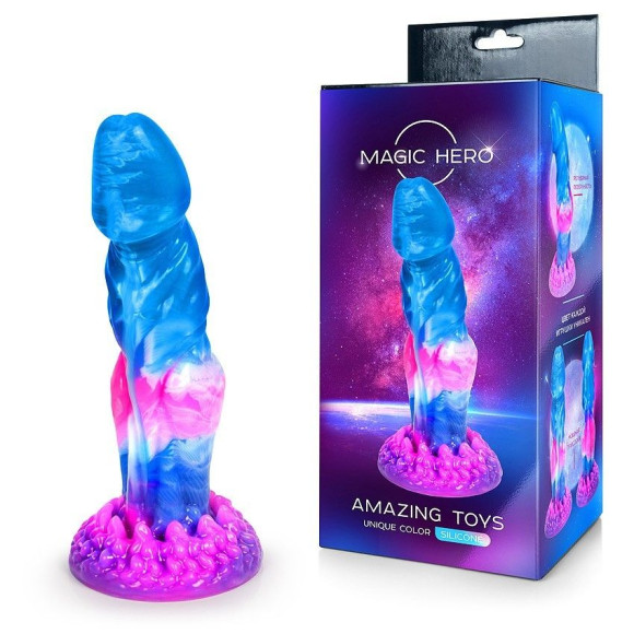 Разноцветный фантазийный фаллоимитатор - 22 см. Разноцветный фантазийный фаллоимитатор - 22 см.