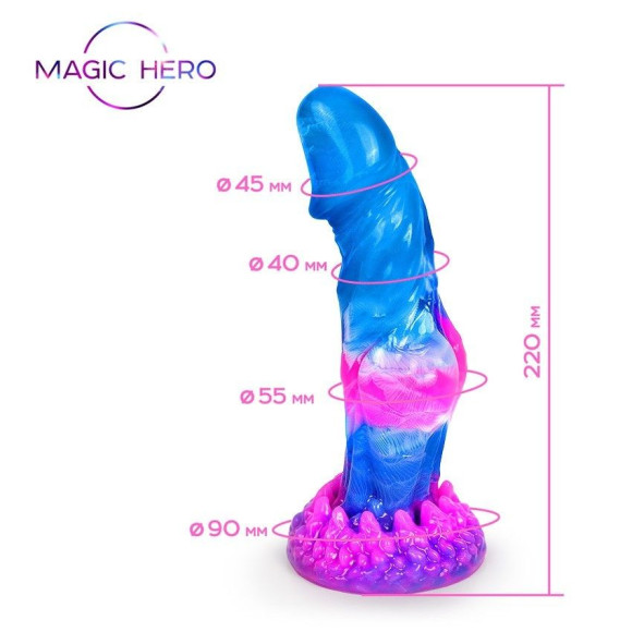 Разноцветный фантазийный фаллоимитатор - 22 см. Разноцветный фантазийный фаллоимитатор - 22 см.