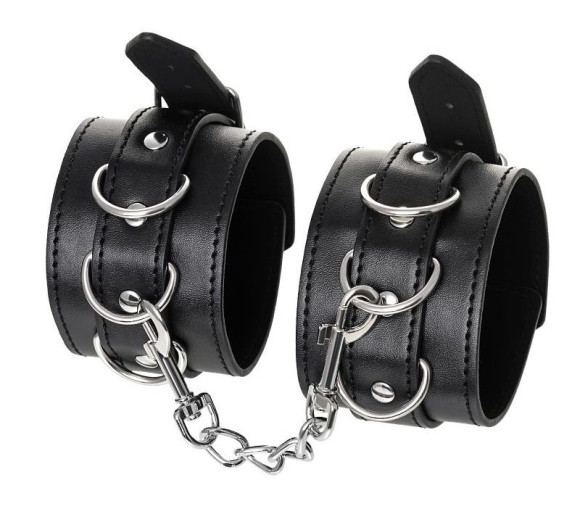 Черные оковы Anonymo из искусственной кожи Черные оковы Anonymo из искусственной кожи