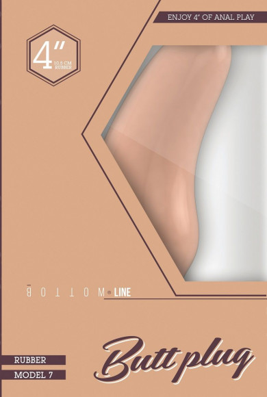 Телесная анальная пробка Bottom Line №7 - 10,5 см. Телесная анальная пробка Bottom Line №7 - 10,5 см.