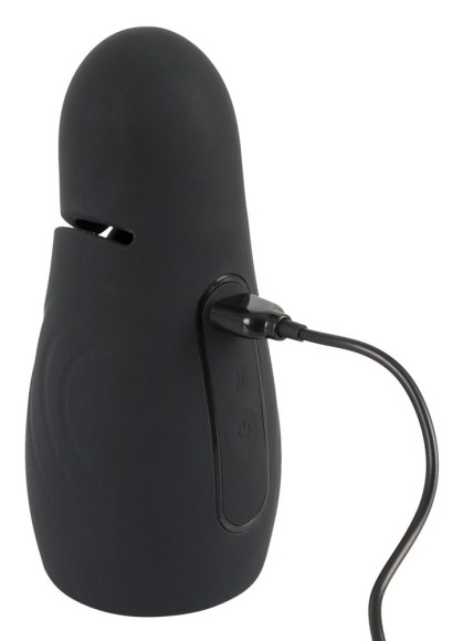 Черный силиконовый вибромастурбатор с нагревом Masturbator with 2 Functions Черный силиконовый вибромастурбатор с нагревом Masturbator with 2 Functions
