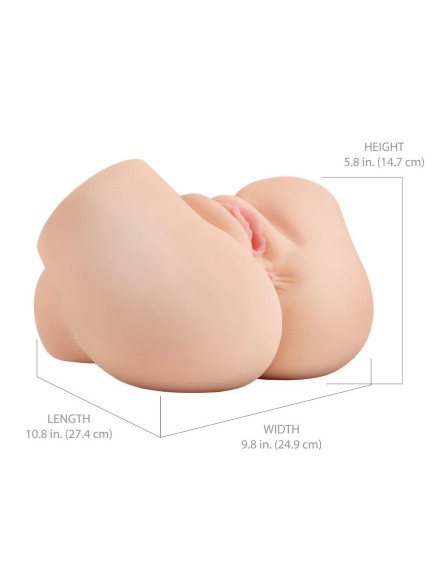 Телесный мастурбатор-полуторс с вибрацией и эффектом всасывания Back That Ass Up Телесный мастурбатор-полуторс с вибрацией и эффектом всасывания Back That Ass Up