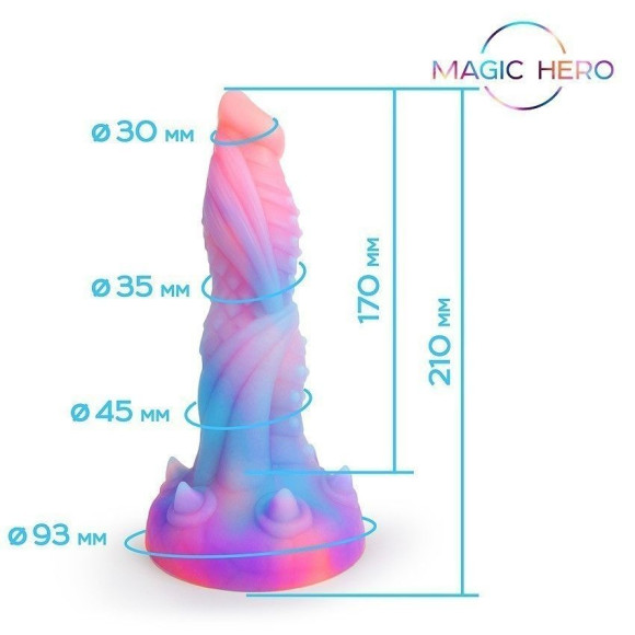 Светящийся в темноте фантаийный стимулятор - 21 см. Светящийся в темноте фантаийный стимулятор - 21 см.