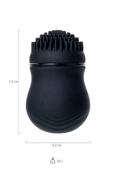 Черный стимулятор клитора PPP CURU-CURU BRUSH ROTER