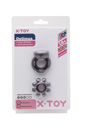 Набор из двух пепельных эрекционных колец Optimus Набор из двух пепельных эрекционных колец Optimus