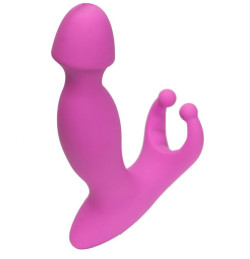 Розовый стимулятор простаты с усиками - 15 см. Розовый стимулятор простаты с усиками - 15 см.