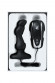 Чёрная анальная втулка G Point D-PENG с пультом - 12,3 см.