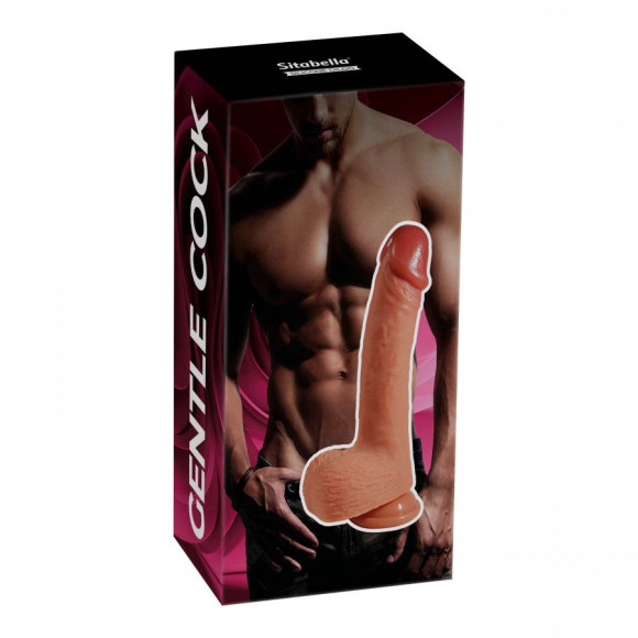 Телесный силиконовый фаллоимитатор Gentle Cock - 21,5 см. Телесный силиконовый фаллоимитатор Gentle Cock - 21,5 см.