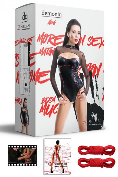 Боди Aimi с длинными рукавами и веревками для связывания Боди Aimi с длинными рукавами и веревками для связывания