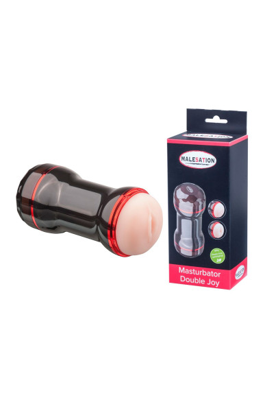 Двусторонний мастурбатор в колбе Double Joy Двусторонний мастурбатор в колбе Double Joy