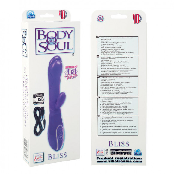 Фиолетовый вибратор Body & Soul Bliss Purple Фиолетовый вибратор Body & Soul Bliss Purple