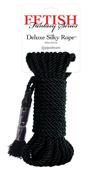 Черная веревка для фиксации Deluxe Silky Rope - 9,75 м. Черная веревка для фиксации Deluxe Silky Rope - 9,75 м.