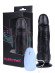 Черный вибратор-реалистик №1 с проводным пультом - 18,5 см. Черный вибратор-реалистик №1 с проводным пультом - 18,5 см.