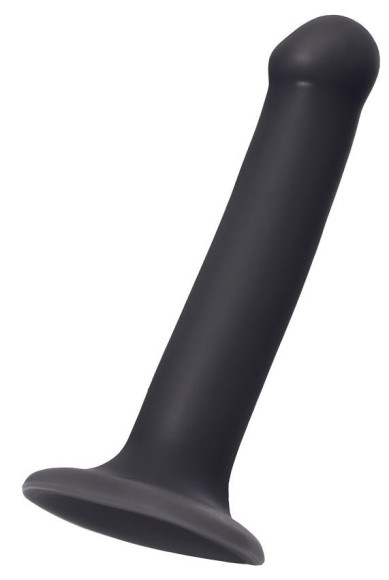 Черный фаллос на присоске Silicone Bendable Dildo M - 18 см. Черный фаллос на присоске Silicone Bendable Dildo M - 18 см.