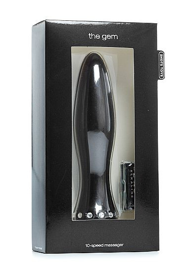 Черный вибратор-торпеда с кристалликами The Gem Black - 16,6 см. Черный вибратор-торпеда с кристалликами The Gem Black - 16,6 см.