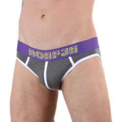 Темно-серые мужские трусы-джоки с брендированным поясом Темно-серые мужские трусы-джоки с брендированным поясом