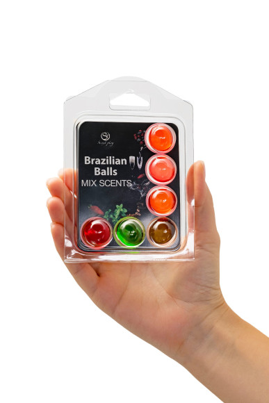 Набор из 6 шариков с ароматизированными массажными маслами Brazilian Balls Набор из 6 шариков с ароматизированными массажными маслами Brazilian Balls