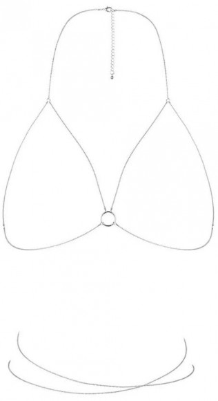 Серебристая упряжь-цепочка Magnifique Bra Chain Серебристая упряжь-цепочка Magnifique Bra Chain