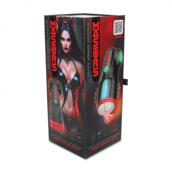 Интерактивный мастурбатор Raven с вакуумом, вибрацией и подсветкой