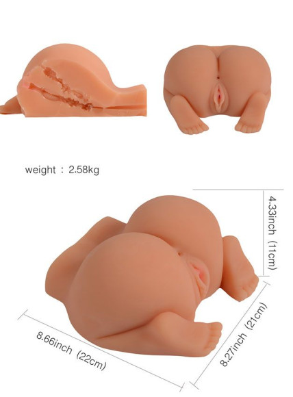 Телесная реалистичная вагина-полуторс SHEQU Телесная реалистичная вагина-полуторс SHEQU