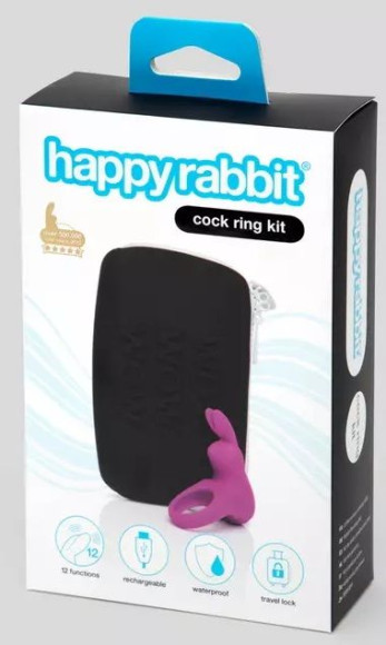 Фиолетовое эрекционное виброкольцо Happy Rabbit Cock Ring Kit Фиолетовое эрекционное виброкольцо Happy Rabbit Cock Ring Kit