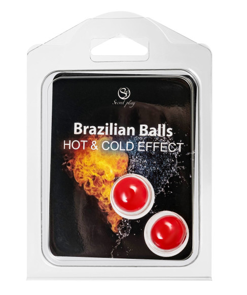 Набор из 2 шариков с массажным маслом Barazilian Balls с охлаждающим и разогревающим эффектом Набор из 2 шариков с массажным маслом Barazilian Balls с охлаждающим и разогревающим эффектом