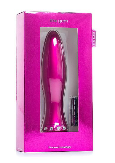 Вибратор-торпеда с кристалликами The Gem Pink - 16,6 см. Вибратор-торпеда с кристалликами The Gem Pink - 16,6 см.