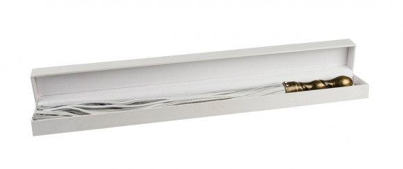 Белая плетка Luxury Whip Copper с покрытой медью рукоятью