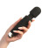 Черный жезловый вибромассажер с рифленой ручкой - 20,4 см. Черный жезловый вибромассажер с рифленой ручкой - 20,4 см.