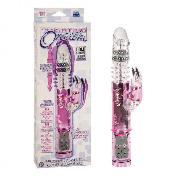 Розовый хай-тек вибратор THRUSTING BUNNY с возвратно-поступательным движением - 27 см. Розовый хай-тек вибратор THRUSTING BUNNY с возвратно-поступательным движением - 27 см.