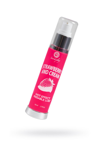 Массажное масло 2-в-1 с разогревающим эффектом и вкусом клубники со сливками - 50 мл. Массажное масло 2-в-1 с разогревающим эффектом и вкусом клубники со сливками - 50 мл.